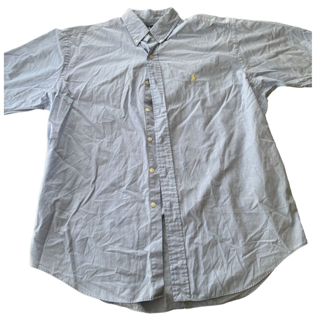 Ralph Lauren Blake Light Blue Button Up Shirt Size Large | G1